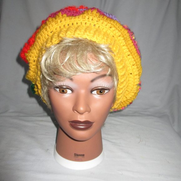 HAT Crochet NEW 2 PC SET Handmade Hat Size 20"-22" M SCARF Cap WOMEN`S beret - Picture 8 of 12